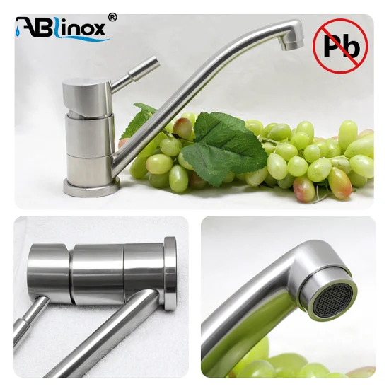 Ablinox Moderne Style En Acier Inoxydable Robinet Mélangeur Matériel Cuisine Accessoires Eau Potable Évier Robinet